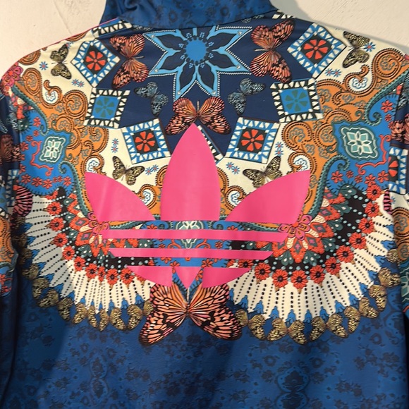 ADIDAS Originals x Farm Rio Butterfly Mosaic Track Zip Jacket women size Large - Picture 11 of 12